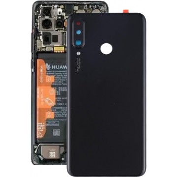 Let op type!! Original Battery Back Cover with Camera Lens for Huawei P30 Lite (48MP)(Black)