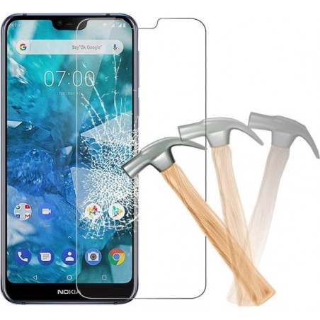 Nokia 7.1 Screenprotector Glas - Tempered Glass Screen Protector - 1x