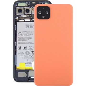 Batterij achterkant met cameralensdeksel voor Google Pixel 4 (oranje)
