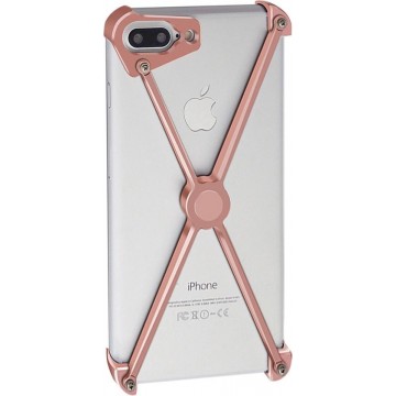 Let op type!! For iPhone 8 Plus & 7 Plus   Type-X Metal Four Angle Anti Falling Protective Case(Silver)