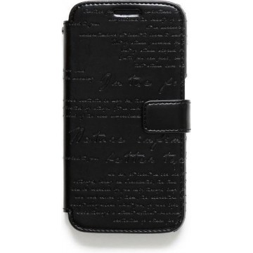Zenus hoesje voor Samsung Galaxy S6 Lettering Diary - Black