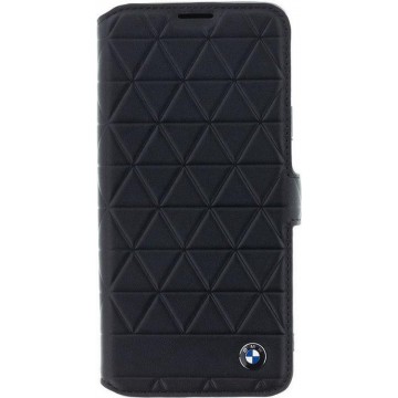 BMW Hexagon Leather Book Case voor Samsung Galaxy S9 Plus - Zwart