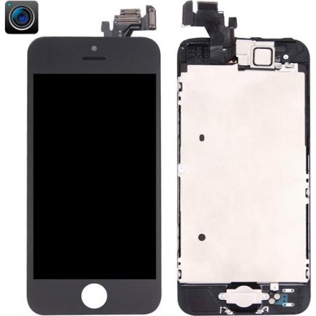 Let op type!! LCD Screen and Digitizer Full Assembly with Front Camera for iPhone 5(Black)