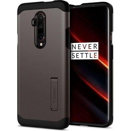 Hoesje OnePlus 7T Pro - Spigen Tough Armor Case - Zilvergrijs