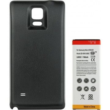 Achterklep & RD hoge capaciteit 3.85V 7600mAh vervanging mobiele telefoonbatterij voor Galaxy Note 4 / N9100 (zwart)