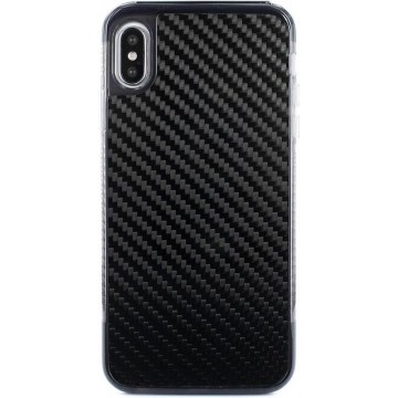 iPhone Xs Max Backcase hoesje - Proporta - Effen Zwart - Carbon