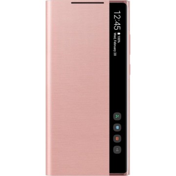 Samsung clear view cover - voor Samsung Galaxy Note 20 - Roze
