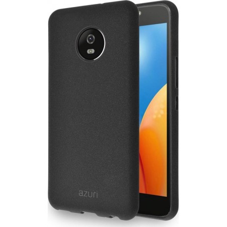 Azuri Motorola E4 Plus hoesje - Zand textuur backcover - Zwart