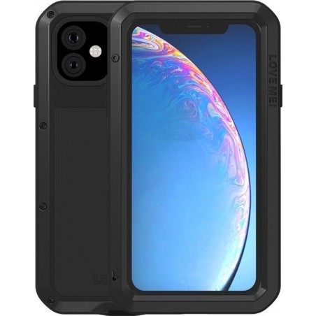 Apple iPhone 11 Pro hoes, Love Mei, Metalen extreme protection case, Zwart - Telefoonhoes geschikt voor: Apple iPhone 11 Pro