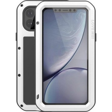Apple iPhone 11 hoes, Love Mei, Metalen extreme protection case, Wit - Telefoonhoes geschikt voor: Apple iPhone 11