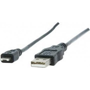 USB 2.0 kabel A mannelijk - micro A mannelijk zwart 1,80 m