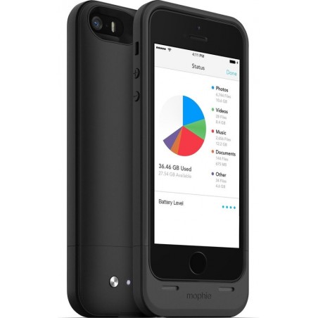 Mophie Space Pack 64GB iPhone 5/5S/5SE  - Zwart