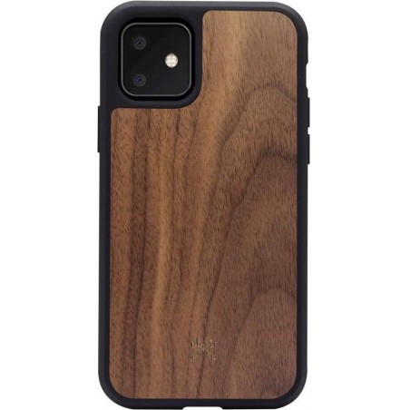 Woodcessories - iPhone 11 Hoesje - EcoBump Walnoot Zwart