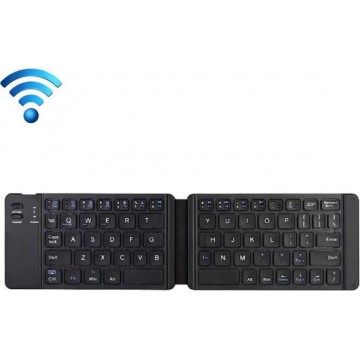 Let op type!! K018 USB Opladen Opvouwbare 67 toetsen Bluetooth draadloos toetsenbord (zwart)