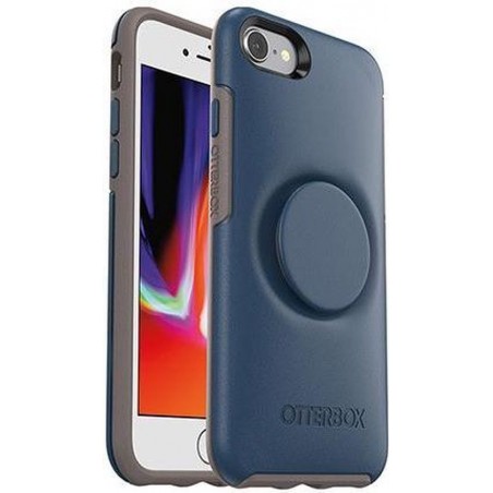 Otter + Pop Symmetry Series iPhone SE 2020 Case Hoesje - Blauw