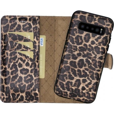 Bouletta Uitneembare leder BookCase hoesje Samsung S10 Smooth Leopard