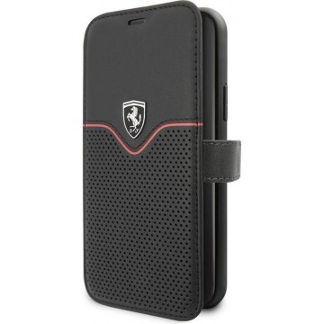 Ferrari Perforated Leather Book Case - Apple iPhone 11 Pro Max - Zwart