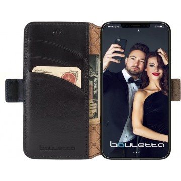 Bouletta Lederen Apple iPhone Xr Hoesje - Wallet Case - Pure Black