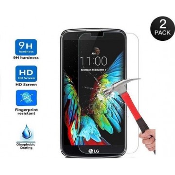 Paxx® 2 stuks/2 pack Tempered Glass/Screenprotector voor LG K10 2017