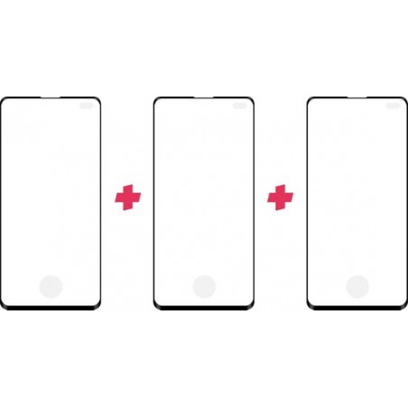 TriplePack: Samsung Galaxy S10 Screenprotector - Case Friendly