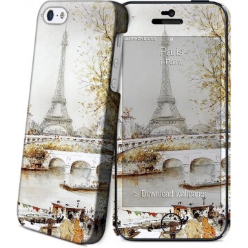 i-Paint cover Paris - Beige - voor iPhone 5S/SE