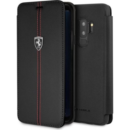 Samsung Galaxy S9+ hoesje - Ferrari - Zwart - Leer