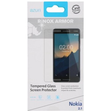 Azuri screenprotector Tempered Glass - Voor Nokia 2.1 - Transparant