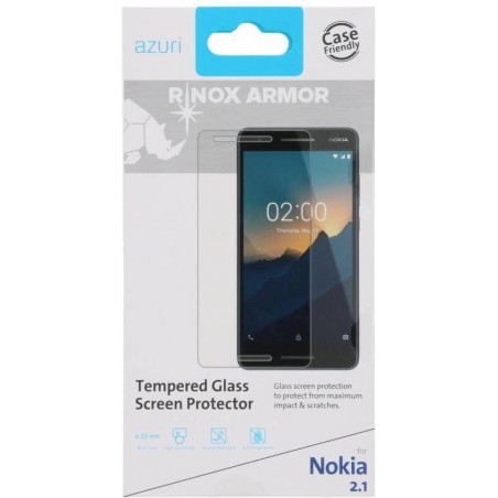 Azuri screenprotector Tempered Glass - Voor Nokia 2.1 - Transparant