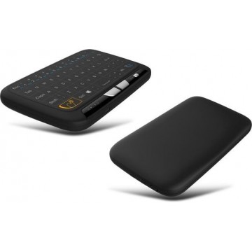 Let op type!! H18 Mini 2 4 GHz draadloze Air muis QWERTY-toetsenbord met Touchpad / trillingen voor PC  TV(Black)