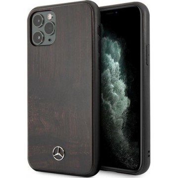 Mercedes-Benz Wood HardCase - Apple iPhone 11 Pro Max (6.5'') - Donkerbruin
