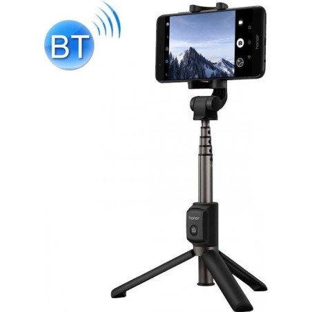 Let op type!! Honor Bluetooth 3.0 Mobiele telefoon Verstelbare Bluetooth Wireless Selfie Stick Self-timer Statief (Zwart)
