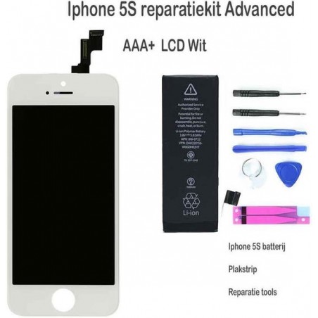 Iphone 5S LCD reparatie en upgrade kit advanced - Wit