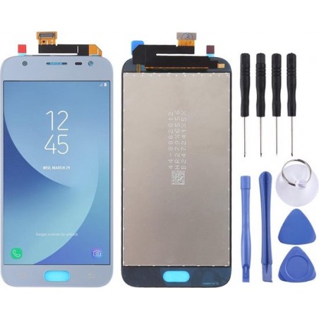 Let op type!! Origineel LCD-scherm en digitizer volledige assemblage voor Galaxy J3 (2017)  J330F/DS  J330G/DS (blauw)