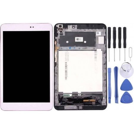 Lcd-scherm en Digitizer volledige montage met frame voor Asus MeMO Pad 8 / ME581CL / ME581 (roze)