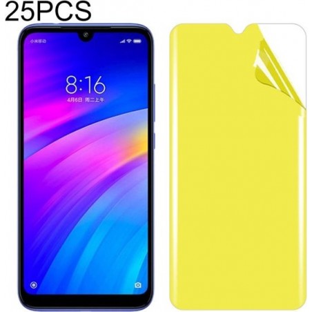 Let op type!! 25 stuks voor Xiaomi Redmi 7/7A Soft TPU volledige dekking front Screen Protector