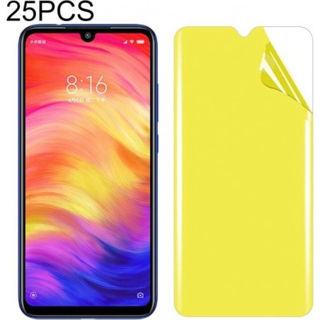 Let op type!! 25 stuks voor Xiaomi Redmi Note 7/Redmi Note 7 Pro Soft TPU volledige dekking front Screen Protector