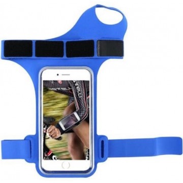 Let op type!! Running Sports Mobile Phone Wrist Bag  Specificatie:Onder 5 5 inch (Blauw)