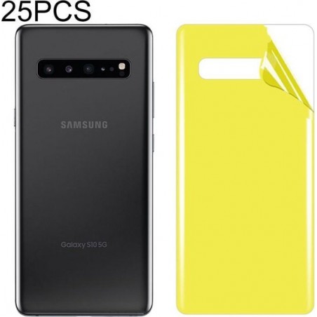 Let op type!! 25 stuks voor Galaxy S10 5G Soft TPU volledige dekking terug Screen Protector