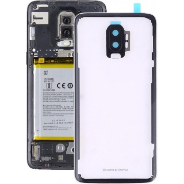 Batterij achterkant met cameralens voor OnePlus 6T (transparant)