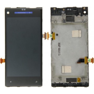 Let op type!! LCD Screen and Digitizer Full Assembly with Frame for HTC 8X(Dark Blue)