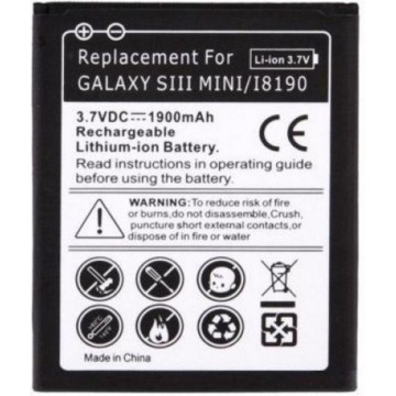 Samsung Galaxy Ace 2 i8160 S3 mini i8190 High Capacity Battery Batterij 1900 mAh
