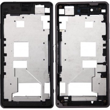 Let op type!! Front Housing LCD Frame Bezel for Sony Xperia Z1 Compact / Mini (Black)