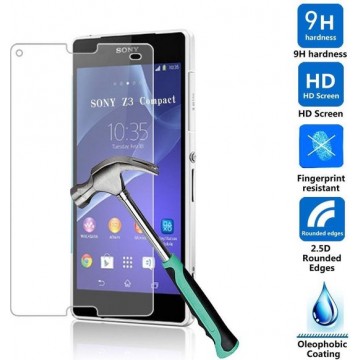 Sony Xperia Z3 Compact glazen Screenprotector Tempered Glass  (0.3mm)