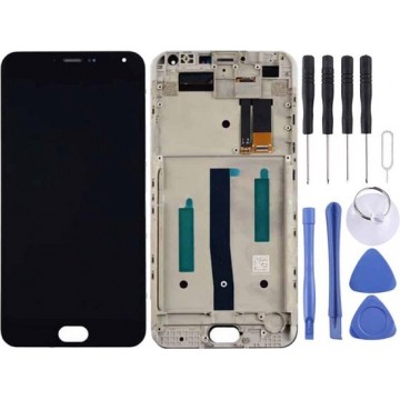 Let op type!! For Meizu M2 Note / Meilan Note 2 LCD Screen and Digitizer Full Assembly with Frame(Black)