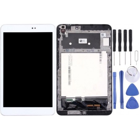 Lcd-scherm en digitizer volledige montage met frame voor Asus MeMO Pad 8 / ME581CL / ME581 (wit)