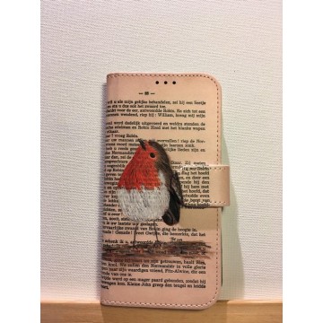 B-creativ - boekhoesje - Iphone 6&6S - roodborstje