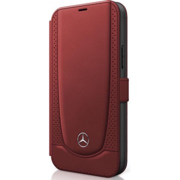 iPhone 12 Mini Bookcase hoesje - Mercedes-Benz - Effen Rood - Leer