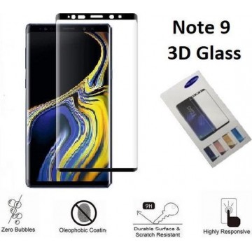 Samsung Galaxy Note 9 3D Glass screenprotector Gehard Full Glas Bescherming Film