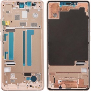 Middenkaderring met zijtoetsen voor Xiaomi Mi 8 SE (rose goud)