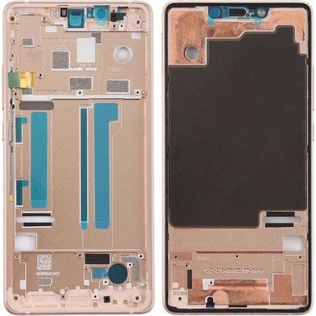 Middenkaderring met zijtoetsen voor Xiaomi Mi 8 SE (rose goud)